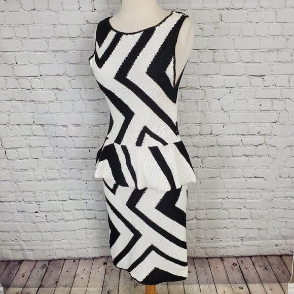 ALICE + OLIVIA Monaco Zigzag Crochet Dress S - Picture 2 of 9